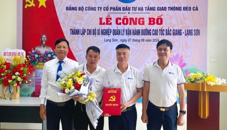 Thành lập Chi bộ Xí nghiệp QLVH cao tốc Bắc Giang – Lạng Sơn